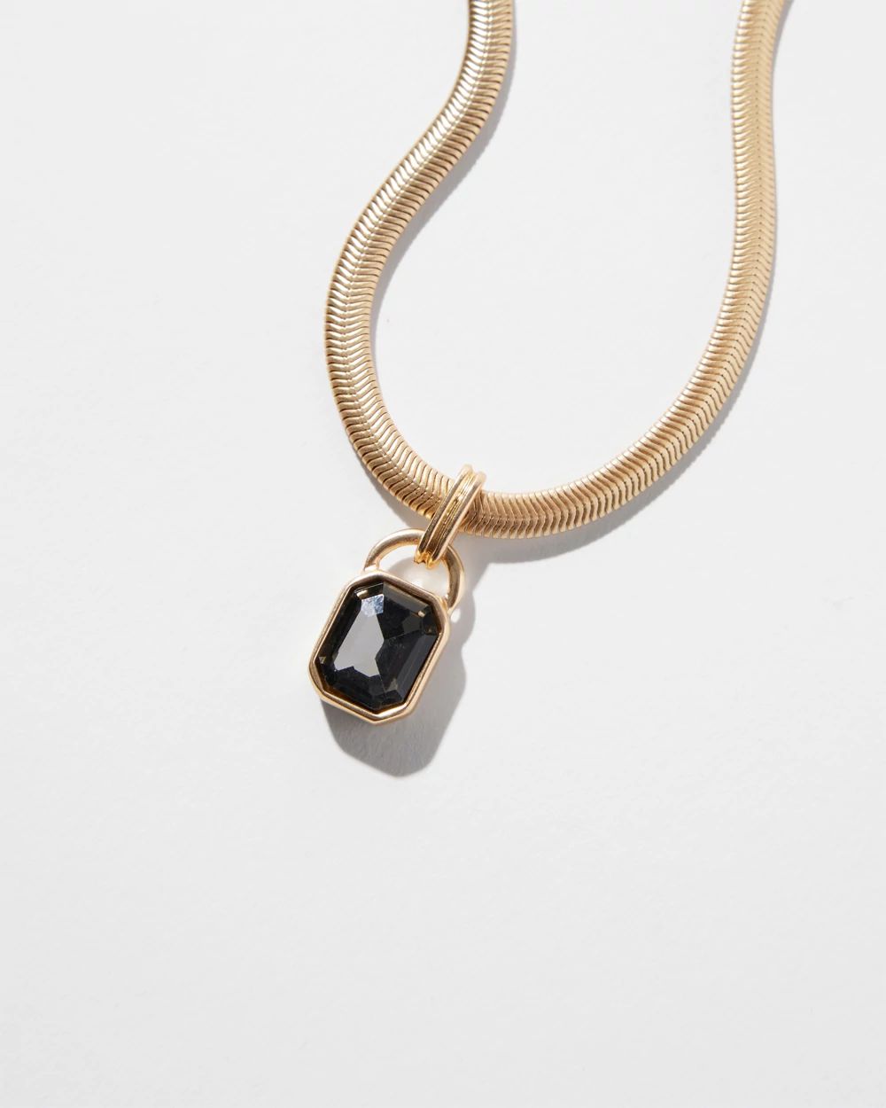 Gold Snake Chain Pendant Necklace