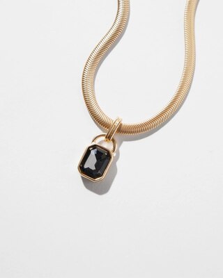 Gold Snake Chain Pendant Necklace