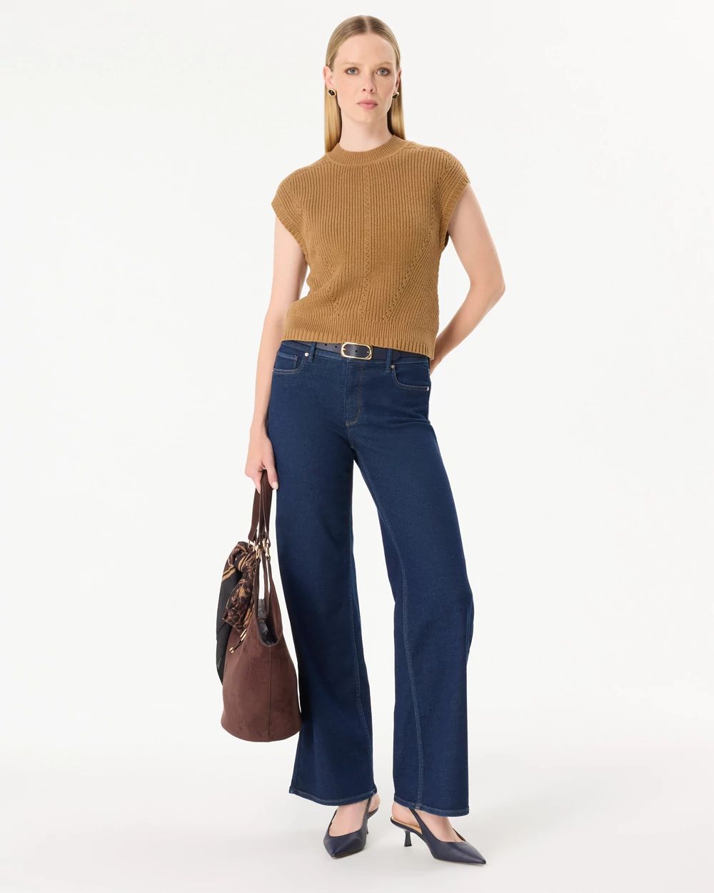 High-Rise Wide Leg Ease Jean click to view larger image.