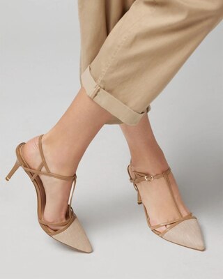Strappy Mid-Heel Pump