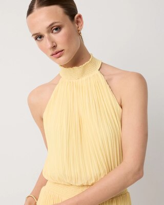 Pleated Halter Maxi Dress click to view larger image.