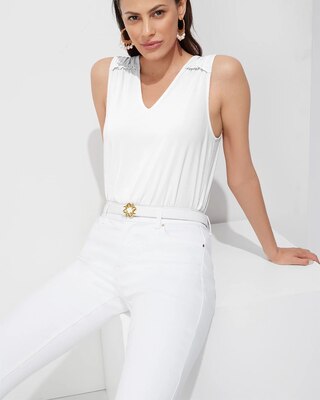 Outlet WHBM Banded-Hem Top