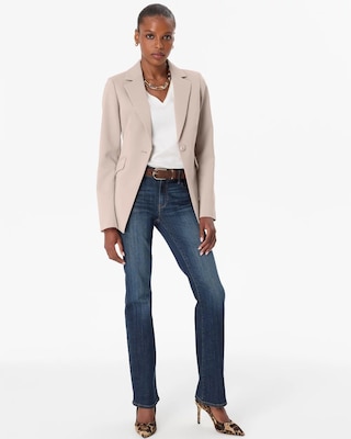 WHBM® Luxe Stretch One-Button Blazer click to view larger image.