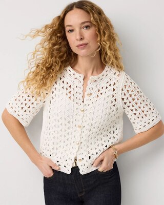 Crochet Cotton Cardigan