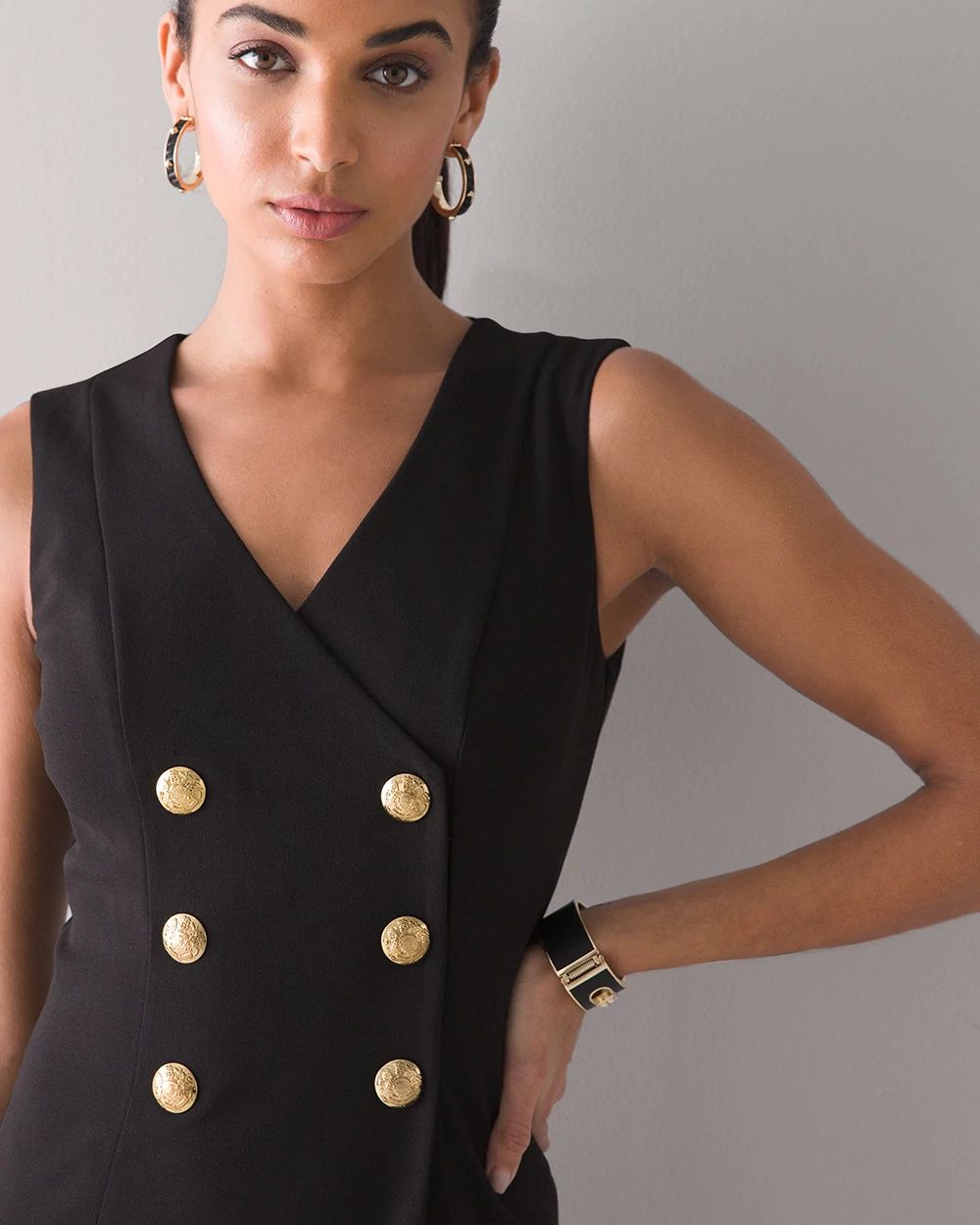 Sleeveless Blazer Dress
