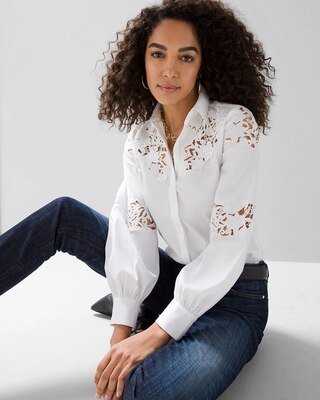 Embroidered Poplin Shirt