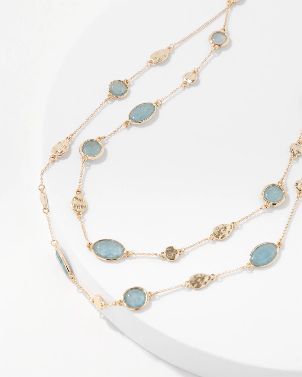 Blue Stone Convertible Necklace click to view larger image.
