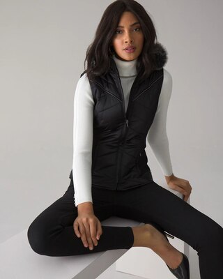 WHBM WKND Hooded Puffer Vest