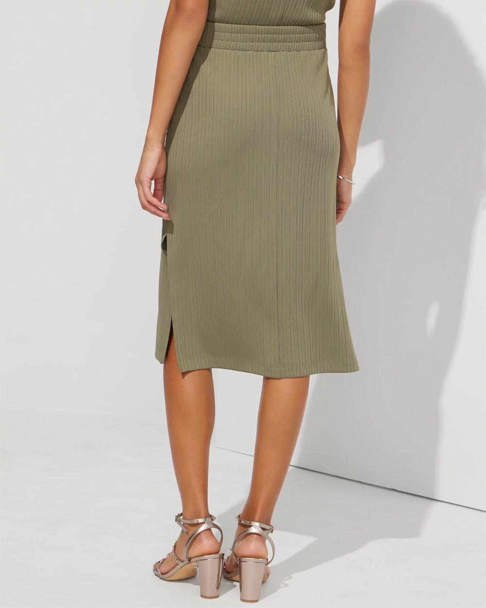 Outlet WHBM Pull On Midi Skirt click to view larger image.