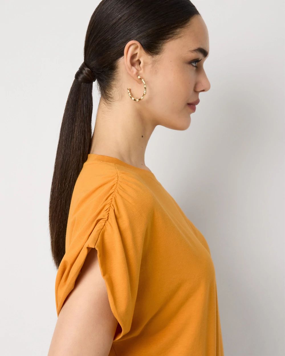 Ruched Shoulder Tee click to view larger image.