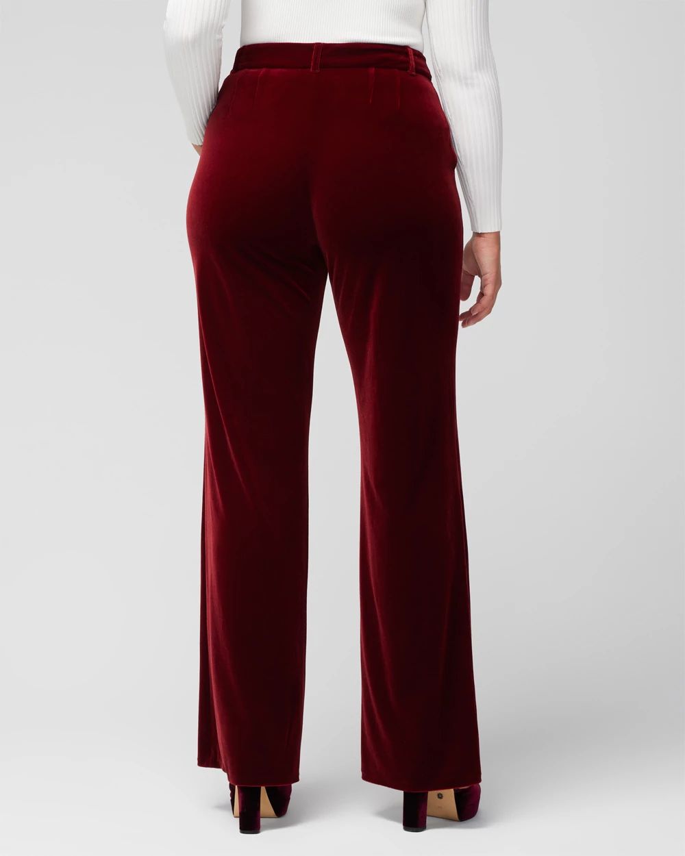 WHBM® Luna Wide Leg Velvet Trousers