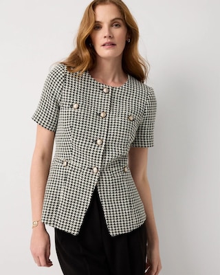 Houndstooth Tweed Jacket