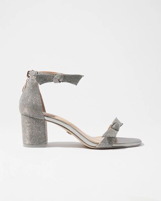 Sparkle Bow Block Heel
