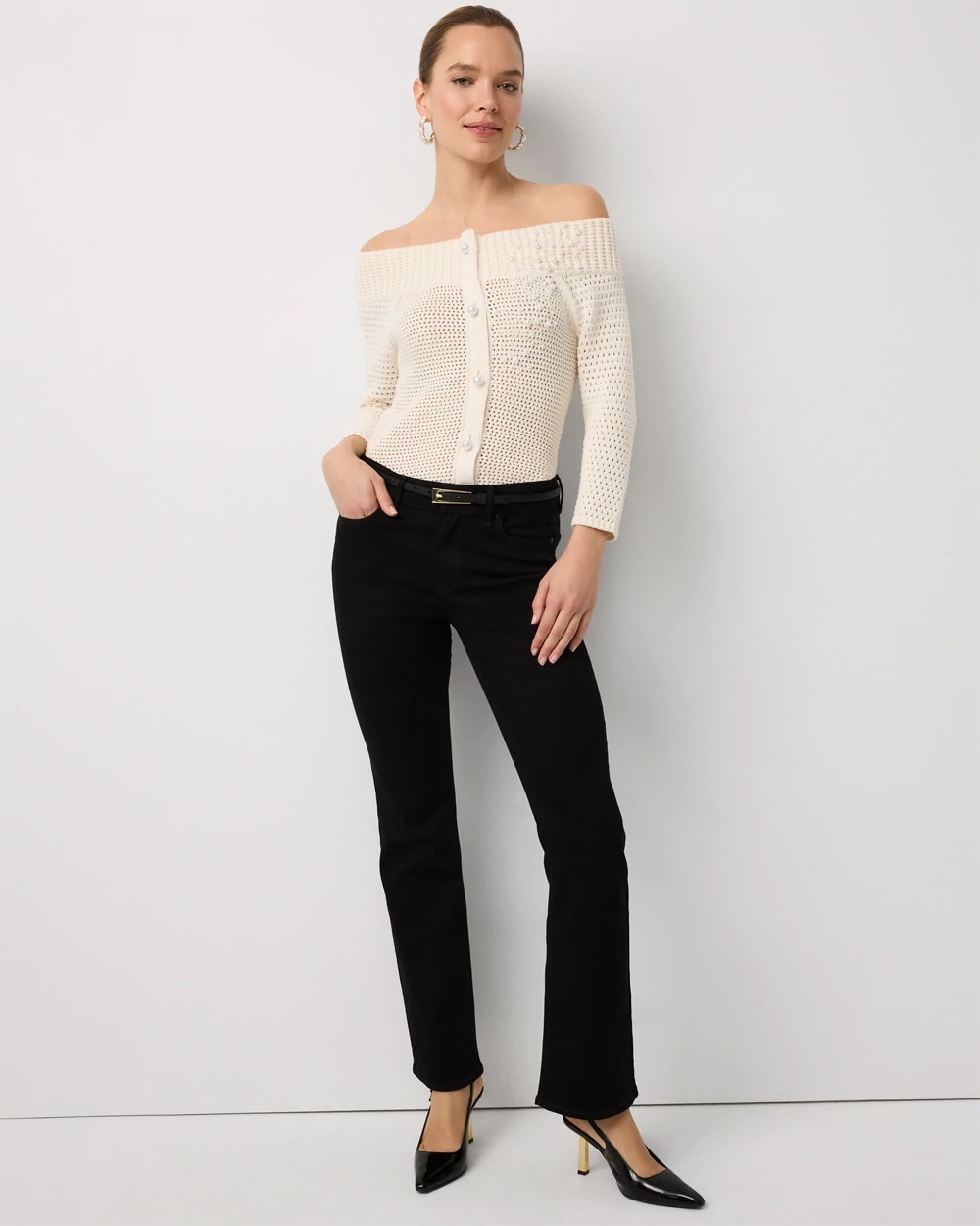 Mid-Rise Bootcut Jeans - image 1