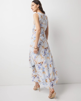 Cowl Neck Ruched Midi Dress click to view larger image.