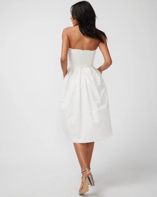 Strapless Eyelet Fit-and-Flare Dress