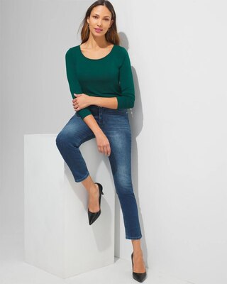 Outlet WHBM Long-Sleeve Scoop-Neck Tee