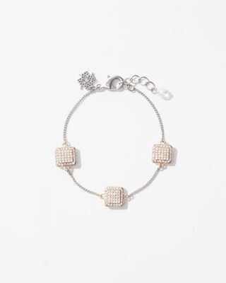 Crystal Silver Chain Bracelet