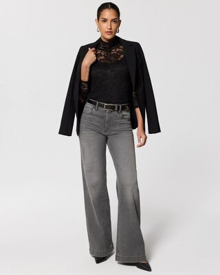 Petite High-Rise Wide Leg Jeans click to view larger image.
