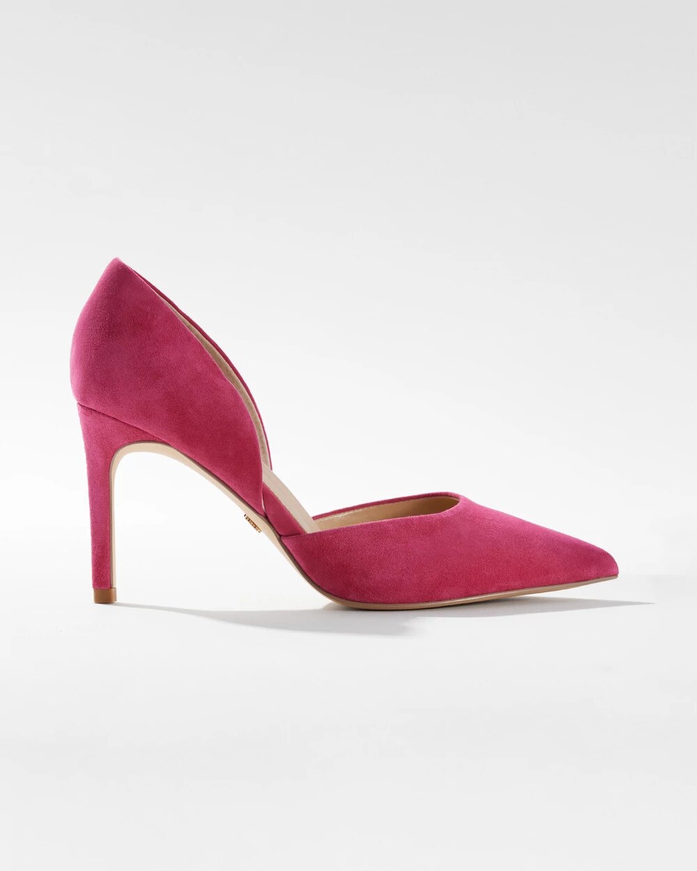 rose suede heels