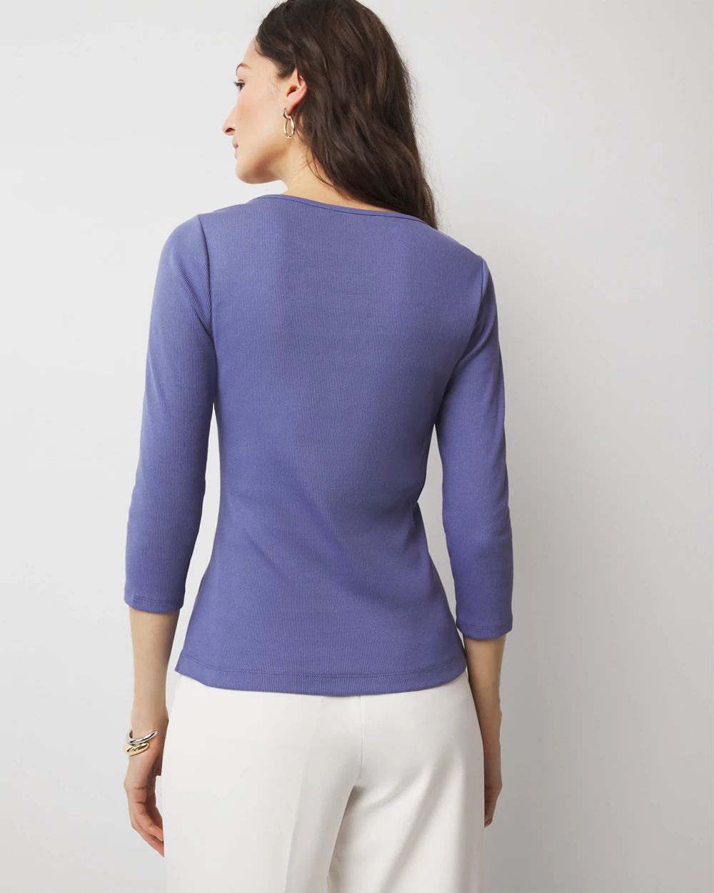 WHBM FORME™  Ribbed Stretch Boatneck Top
