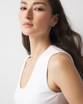 WHBM FORME™ Ribbed Scoop Neck Shell click to view larger image.