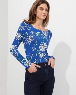 Outlet WHBM Long-Sleeve Scoop-Neck Tee