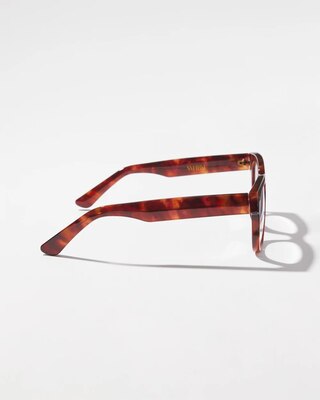 Tortoise Square Reading Glasses click to view larger image.
