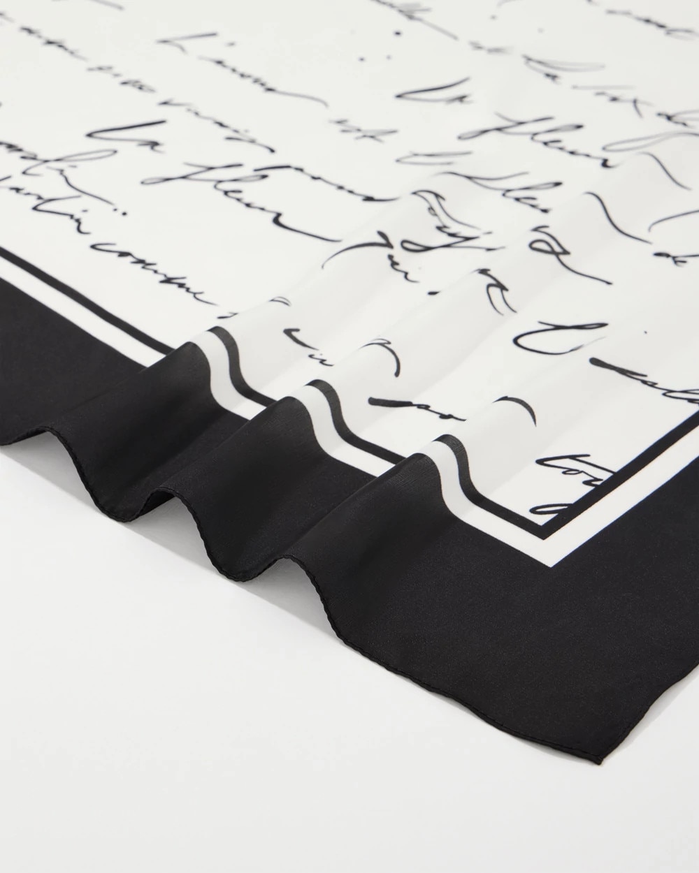 Script Square Scarf