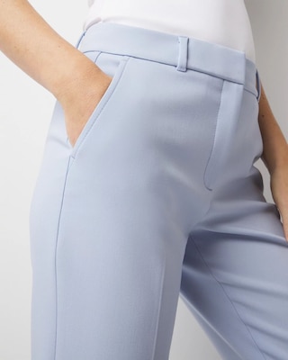 WHBM® Elle Slim Ankle Luxe Double Weave Pants click to view larger image.