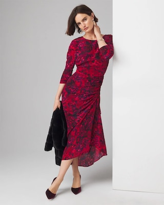 Ruched Midi Dress click to view larger image.