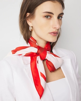 Floral Print Square Scarf