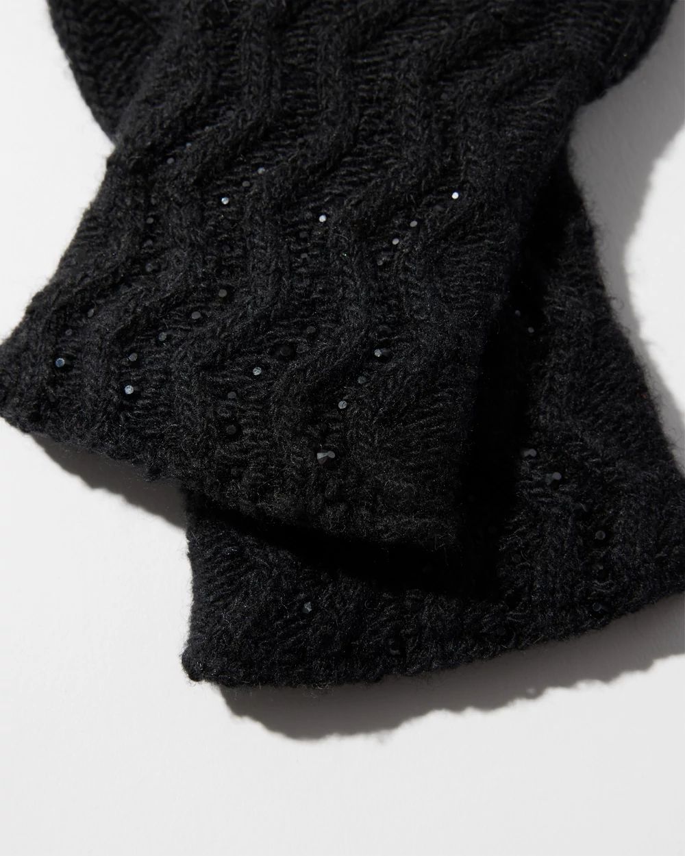 Rhinestone Patterned Gloves