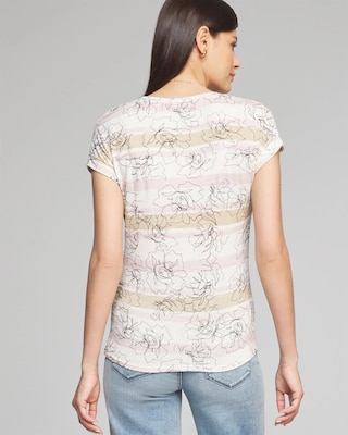 Outlet WHBM Short Sleeve Scoop Neck Tee click to view larger image.