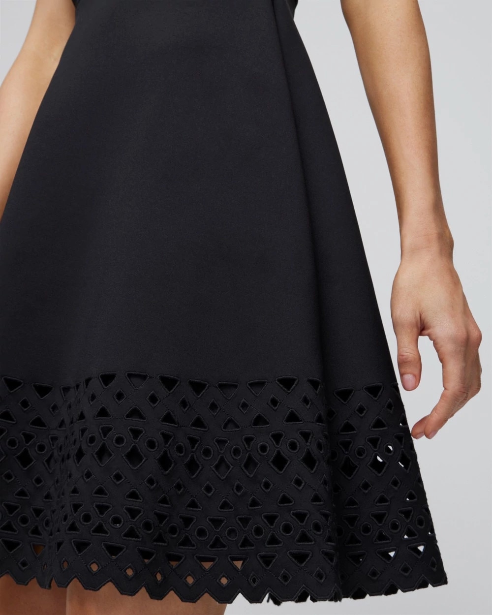 Sleeveless Scuba Fit-and-Flare Dress