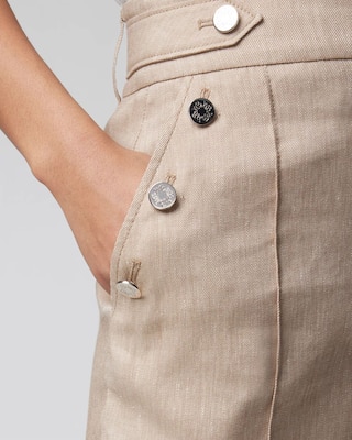 Extra High-Rise Linen Button Shorts click to view larger image.