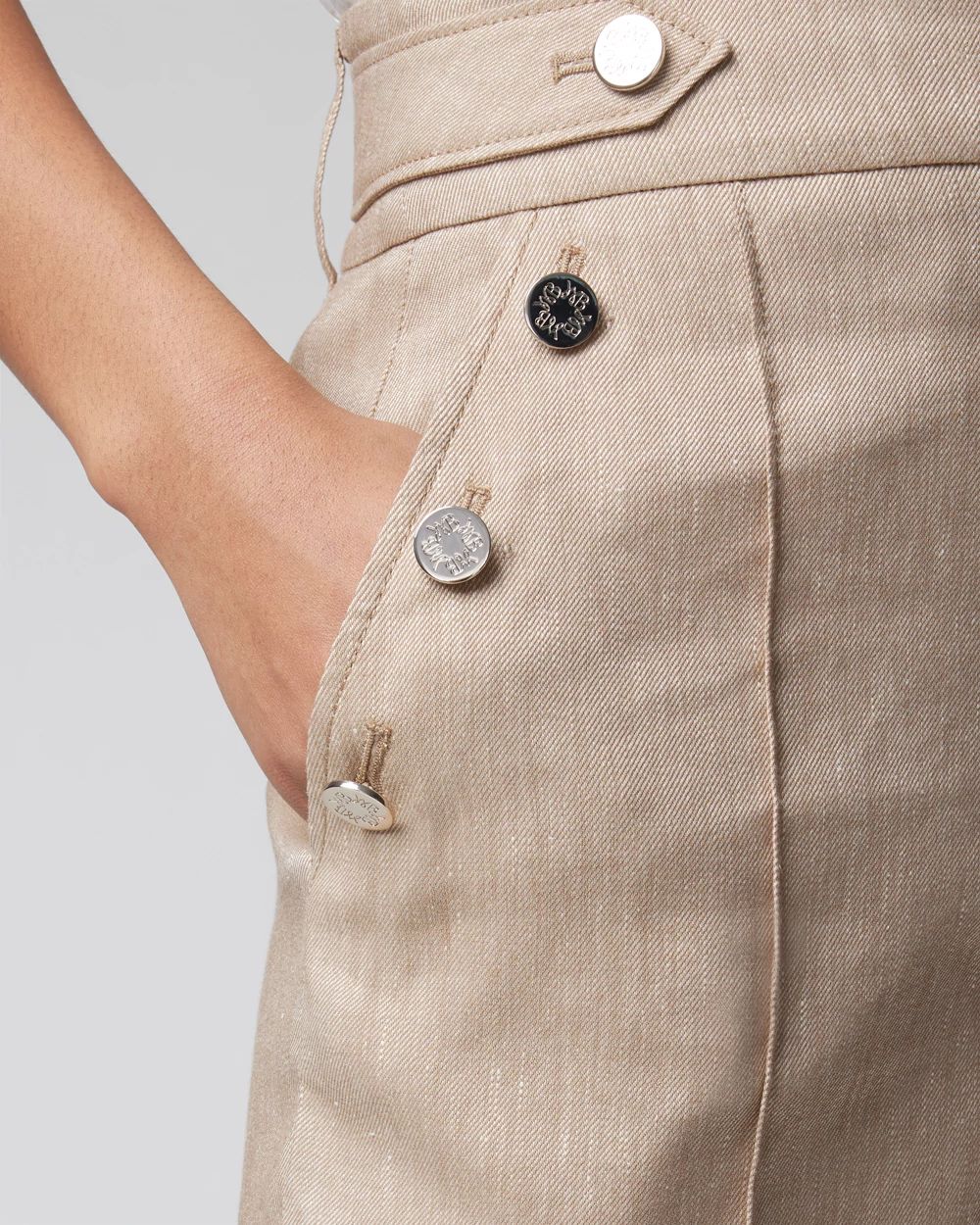 Extra High-Rise Linen Button Shorts