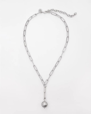 Silver Sphere Necklace