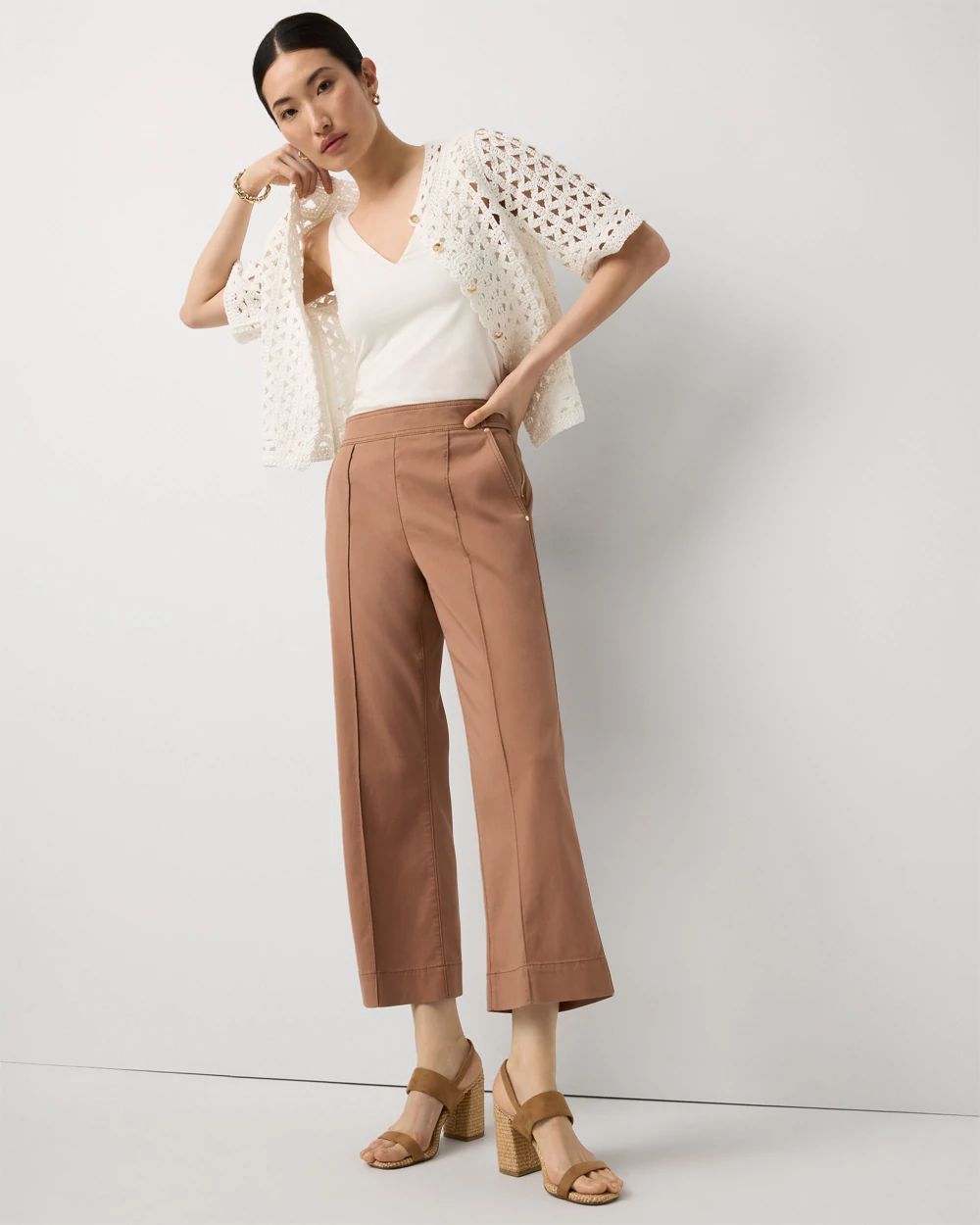 Petite Pret High Rise Wide Leg Crop
