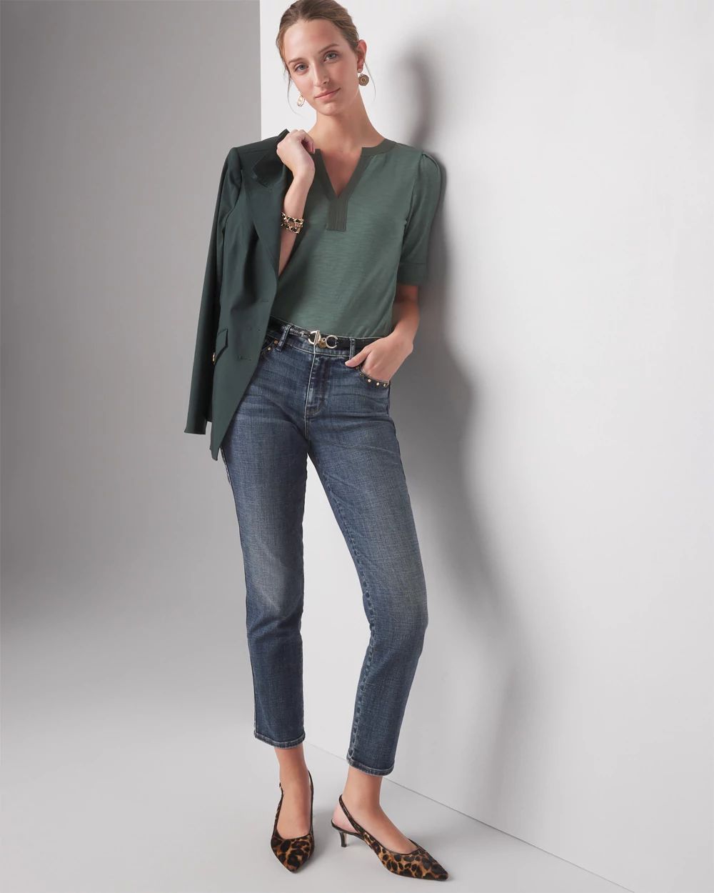 Pleated Sleeve Tee