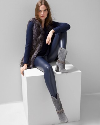 Faux Leather Runway Legging
