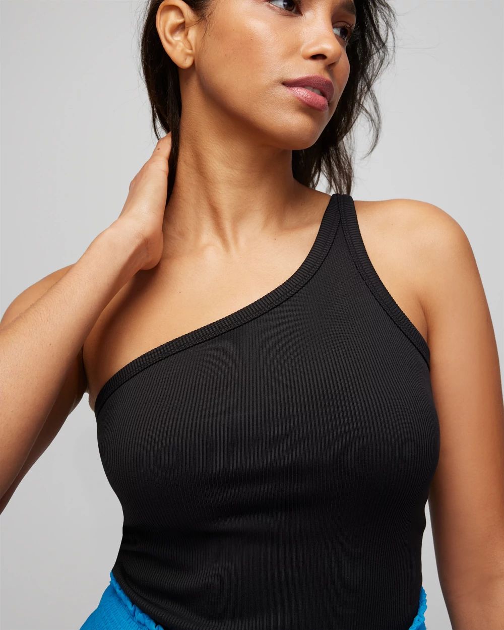 WHBM® FORME Rib One-Shoulder Tank