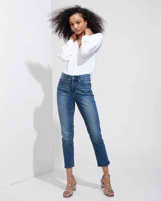 Outlet WHBM High-Rise Essential Slimmer Straight Jeans