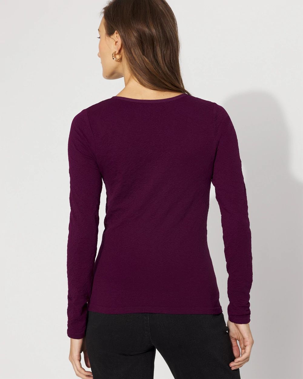 WHBM FORME™ Seamless Jacquard Scoop Neck Tee