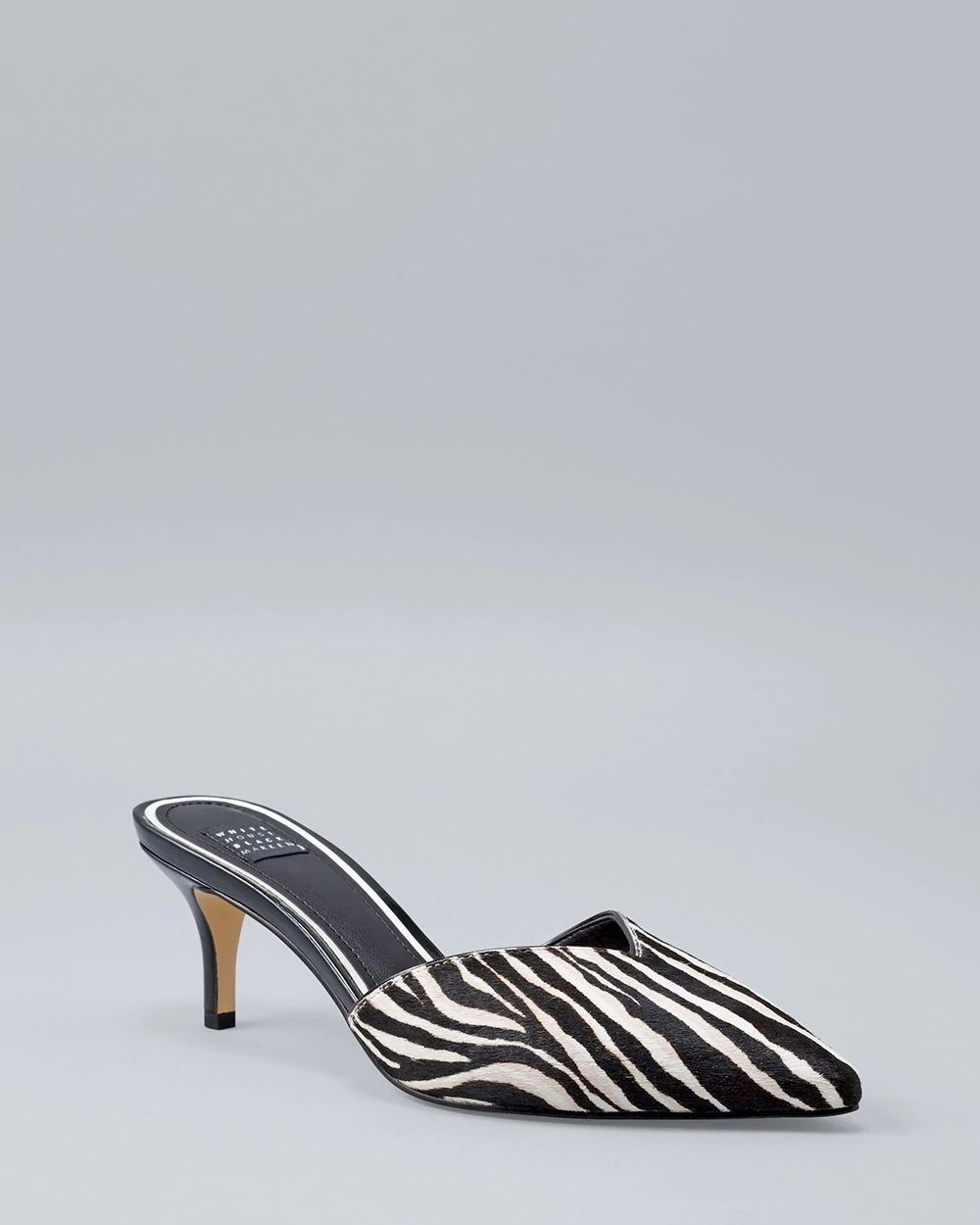 Zebra Calf Hair Mules
