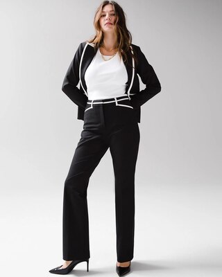 Curvy WHBM® Ines Slim Bootcut Comfort Stretch Colorblack Pant