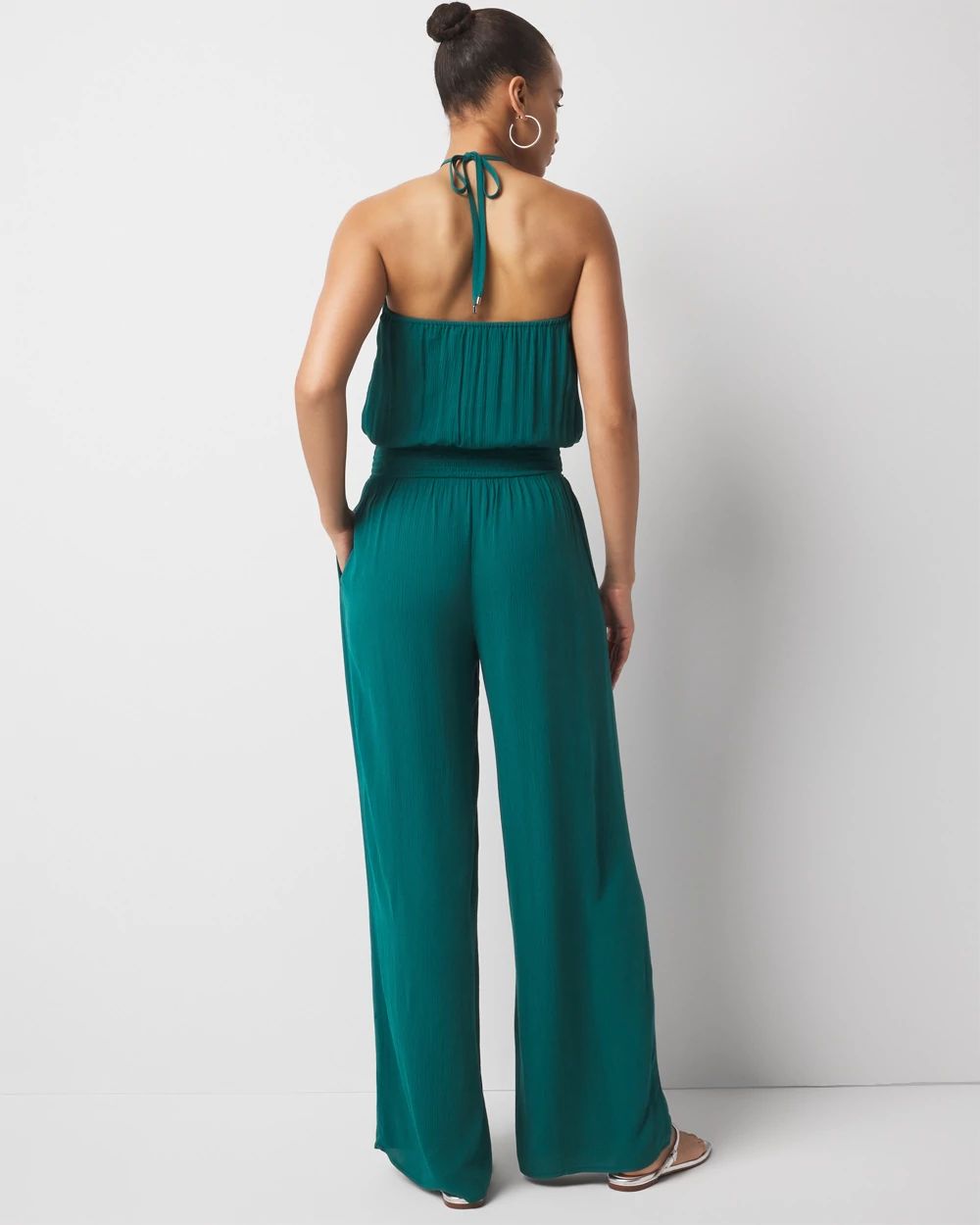 Halter O-Ring Jumpsuit Coverup