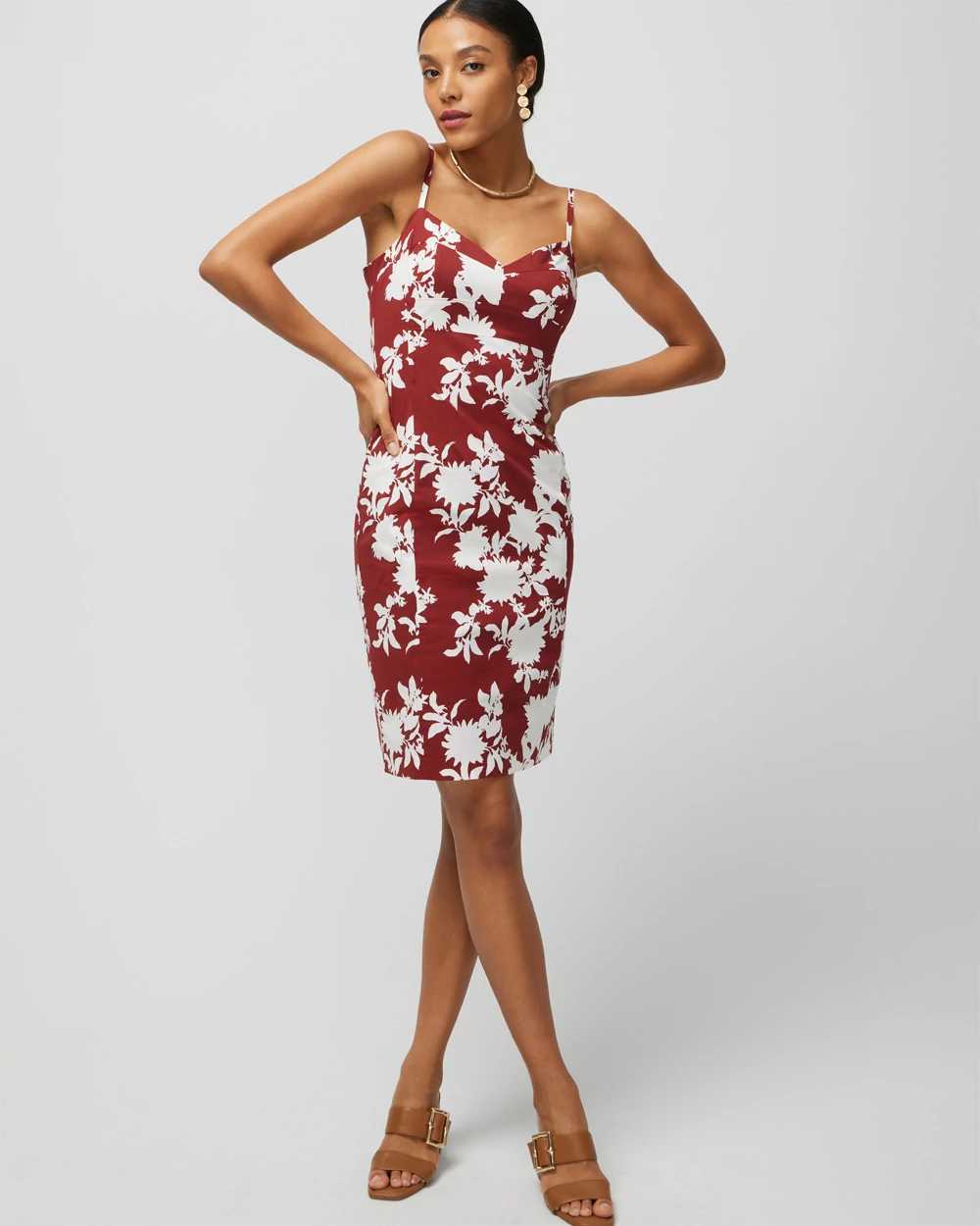 Poplin Bustier Sheath Dress White House Black Market