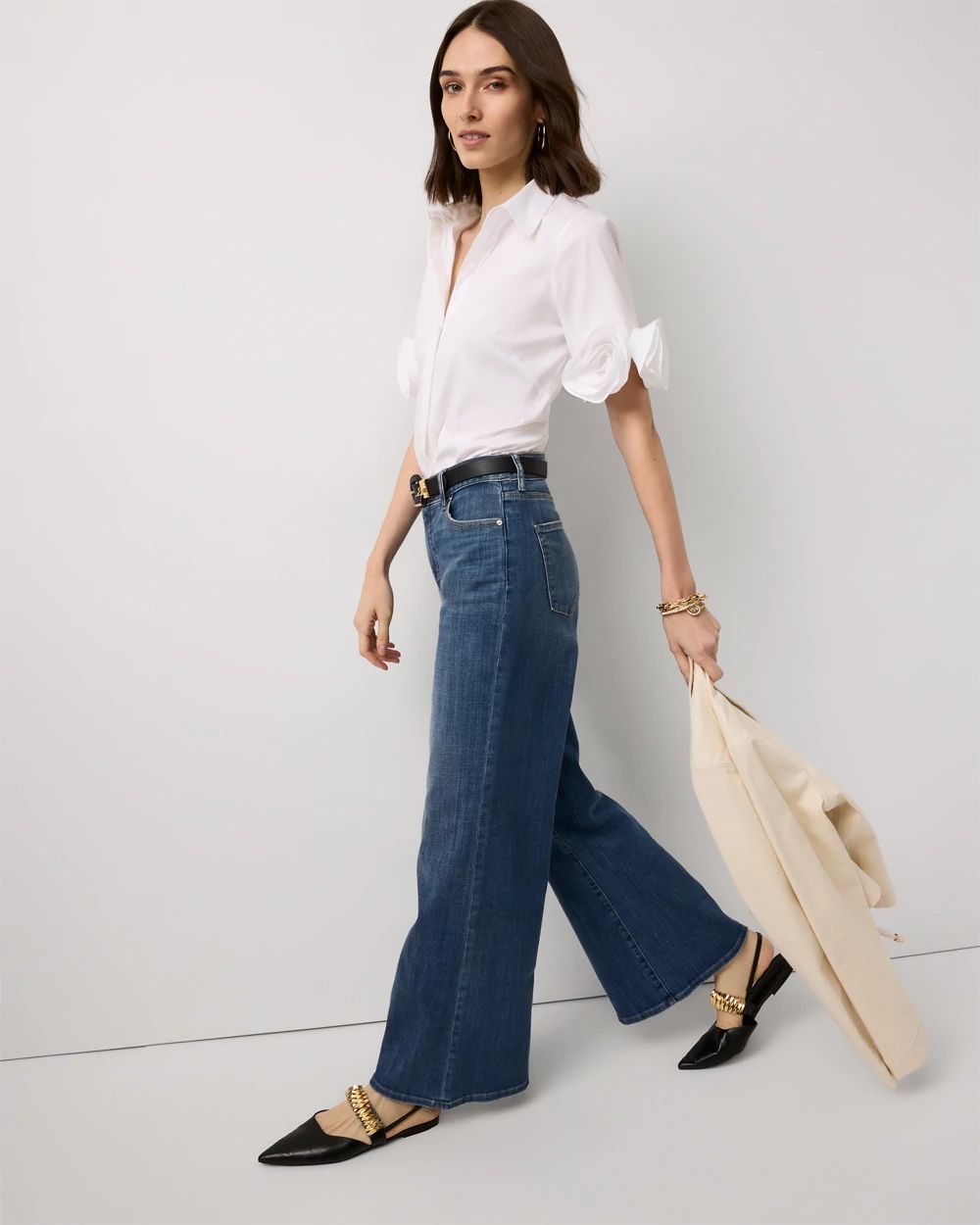High-Rise Wide Leg Jeans