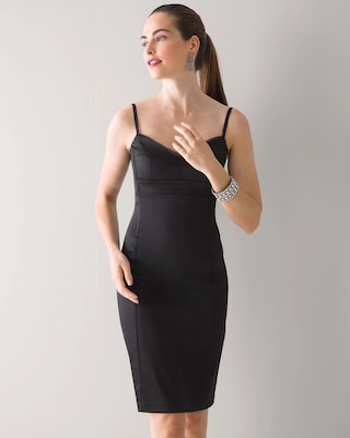 Petite Satin Bustier Sheath Dress click to view larger image.